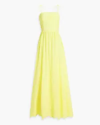 Alice + Olivia Alice Olivia - Juniper broderie anglaise georgette maxi dress - Yellow Yellow