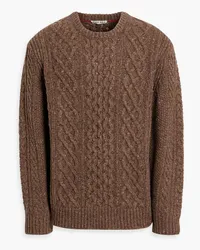 Alex Mill Fisherman Donegal cable-knit wool-blend sweater - Brown Brown