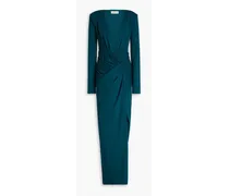 Lura stretch-crepe gown - Blue