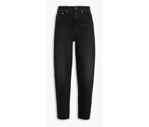 Balloon high-rise tapered jeans - Black