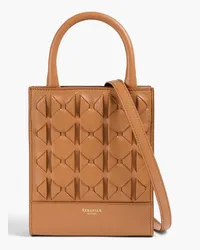 Serapian 1928 mini woven leather tote - Brown Brown