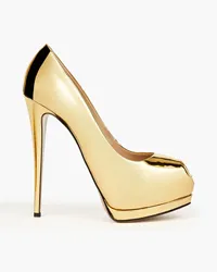 Giuseppe Zanotti Sharon 105 faux mirrored-leather platform pumps - Metallic Metallic