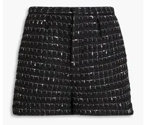 Metallic tweed shorts - Black