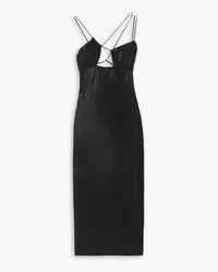 Nensi Dojaka Cutout metallic stretch-jersey midi dress - Black Black