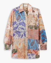 Zimmermann Davi patchwork paisley-print silk shirt - Multicolor Multicolor