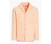 Cotton-poplin overshirt - Orange