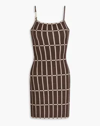 Jacquemus Jacquard-knit mini dress - Brown Brown