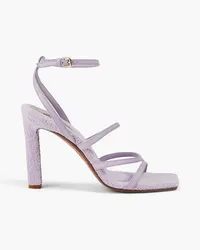 Zimmermann Leather and terry sandals - Purple Purple