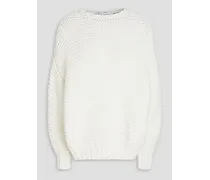 Cotton-blend sweater - White