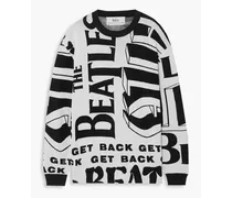 The Beatles Get Back intarsia-knit sweater - Black
