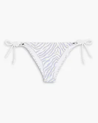 Heidi Klein Zebra-print low-rise bikini briefs - Purple Purple