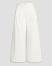 Altuzarra Cropped high-rise wide-leg jeans - White White