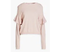 Ruffled knitted sweater - Pink