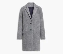 Estelle mélange brushed-felt coat - Gray