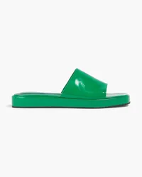 by FAR Shana patent-leather slides - Green Green