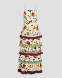 Alice + Olivia Alice Olivia - Valencia tiered floral-print cotton maxi dress - Multicolor Multicolor