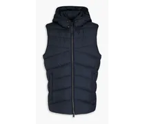 Quilted shell hooded vest - Blue
