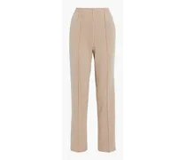 Rylie pinstriped cotton-piqué track pants - Neutral