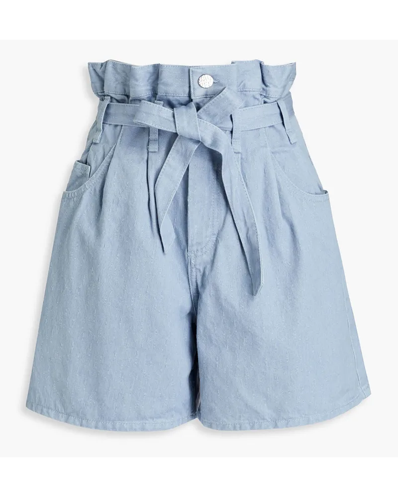 Nina pleated denim shorts - Blue