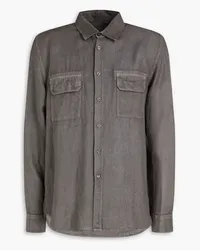 120% Lino Linen shirt - Gray Gray