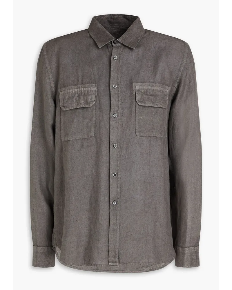 120% Lino Linen shirt - Gray Gray