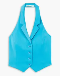 Alice + Olivia Alice Olivia - Donna satin-crepe halterneck vest - Blue Blue