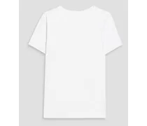 Cropped logo-print cotton-jersey T-shirt - White