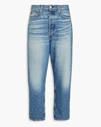 Rag & Bone Alissa cropped crystal-embellished boyfriend jeans - Blue Blue