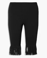 Proenza Schouler Fringed stretch-knit shorts - Black Black