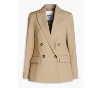 Cohen double-breasted mélange twill blazer - Neutral