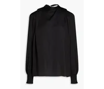 Missy cutout satin blouse - Black