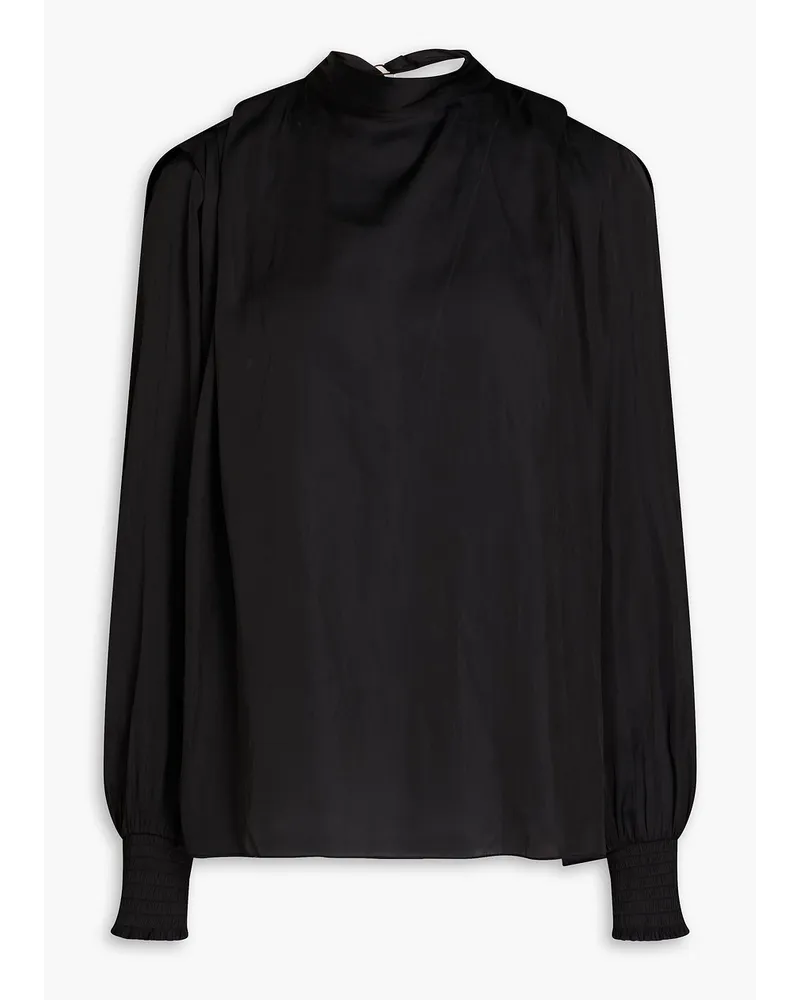 ba&sh Missy cutout satin blouse - Black Black