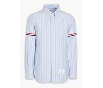 Striped cotton Oxford shirt - Blue