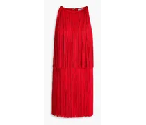 Fringed bandage mini dress - Red