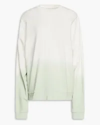 7 for all mankind Dégradé French cotton-terry sweatshirt - White White