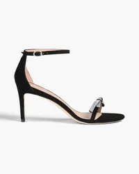 Stuart Weitzman Embellished suede sandals - Black Black