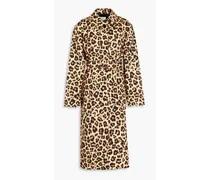 Stormy leopard-print cotton-gaberdine trench coat - Animal print