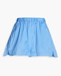 BONDI BORN Ios cotton-blend poplin shorts - Blue Blue