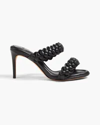 Alexandre Birman Francis 85 braided leather sandals - Black Black