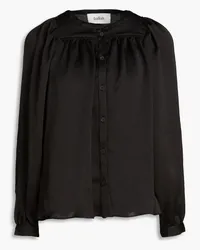 ba&sh Rebeca hammered satin-crepe blouse - Black Black