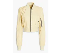 Flight leather bomber jacket - Yellow