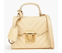 Quilted leather tote - Neutral