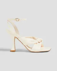 Stuart Weitzman Knotted leather sandals - White White