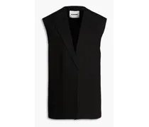 Cotton-twill vest - Black