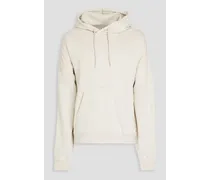 French cotton-terry hoodie - White
