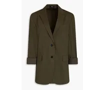 Linen-blend blazer - Green