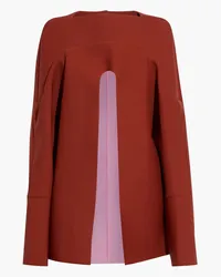 Rick Owens Wool-blend ponte top - Burgundy Burgundy