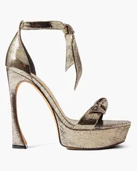 Alexandre Birman Clarita metallic leather platform sandals - Metallic Metallic