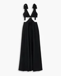 Christopher Kane Cutout linen maxi dress - Black Black