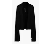 Distressed cashmere cardigan - Black
